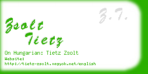 zsolt tietz business card